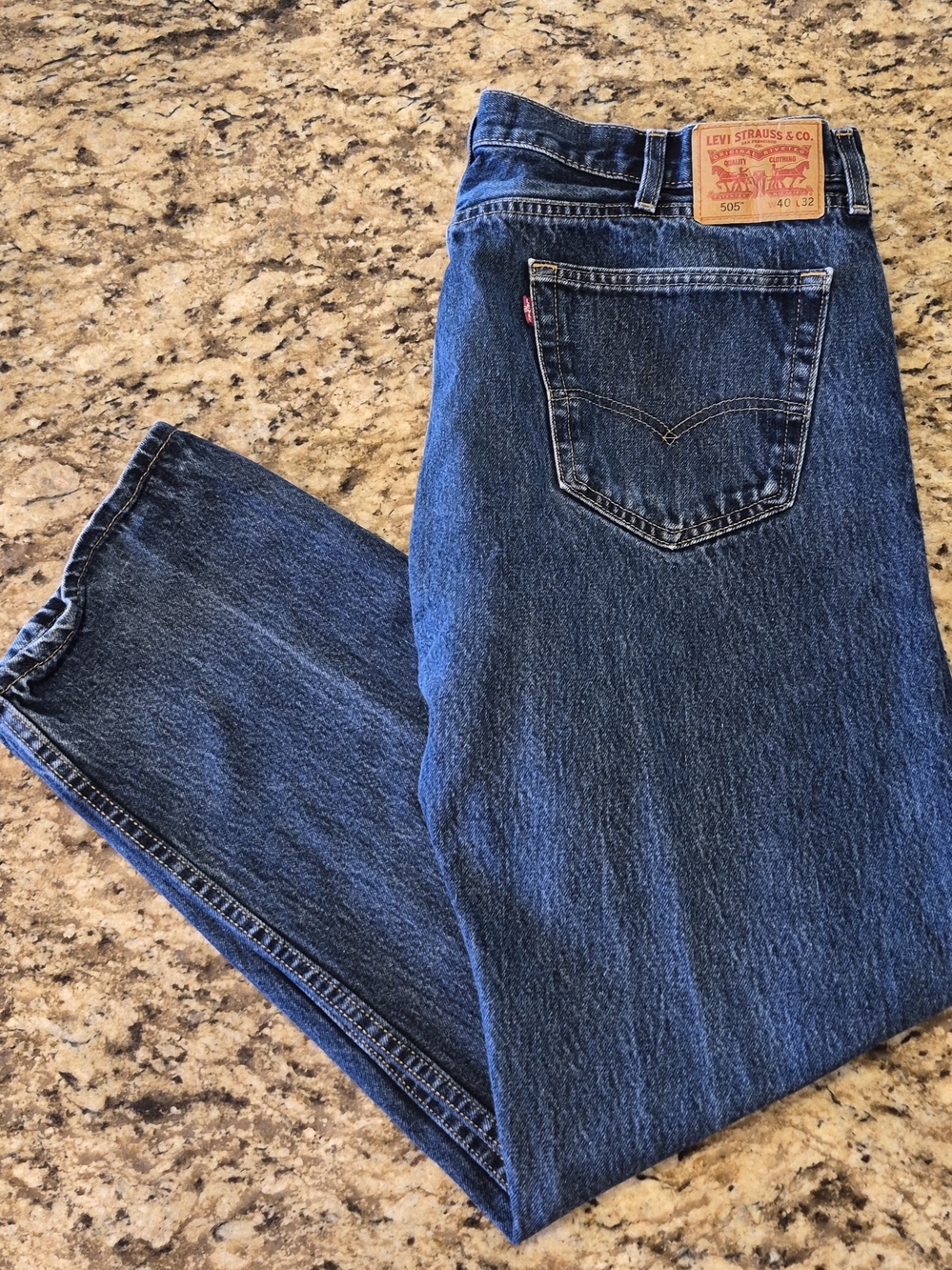 Levi's Men's Dark Blue Straight Leg Jeans 40x32